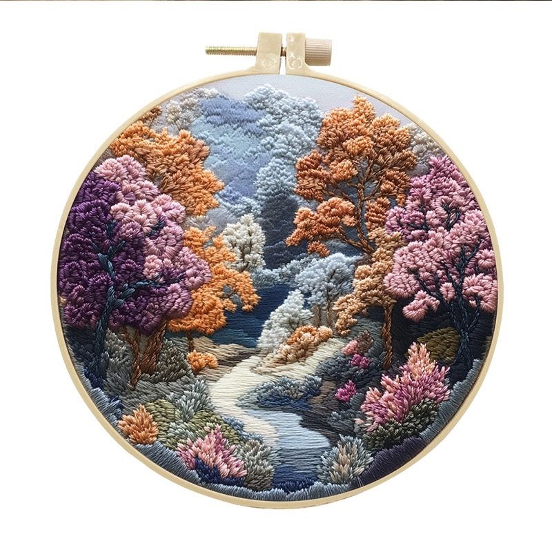 Mountain Stream DIY Hand Embroidery Kit