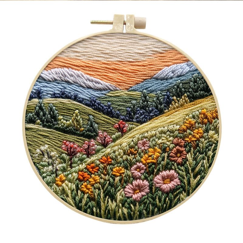 Mountain Stream DIY Hand Embroidery Kit