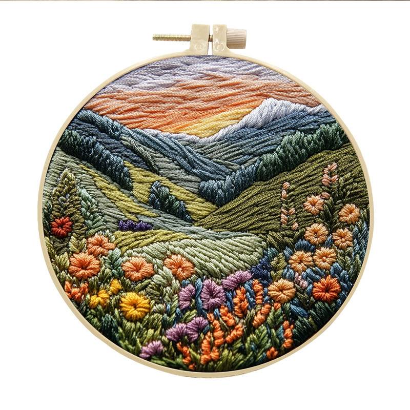 Mountain Stream DIY Hand Embroidery Kit