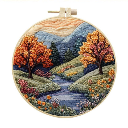 Mountain Stream DIY Hand Embroidery Kit