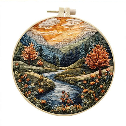 Mountain Stream DIY Hand Embroidery Kit