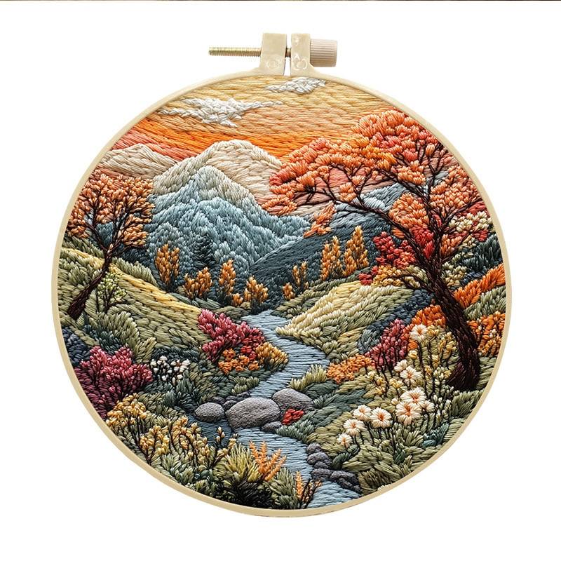 Mountain Stream DIY Hand Embroidery Kit