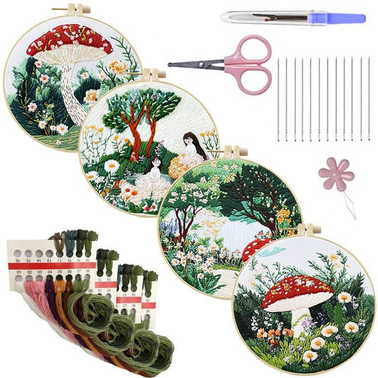 Mushroom Forest Hand Embroidery Kit