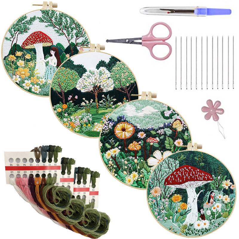 Mushroom Forest Hand Embroidery Kit