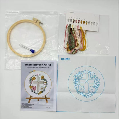 Nativity Scene Embroidery Kit: DIY Christian Christmas Craft