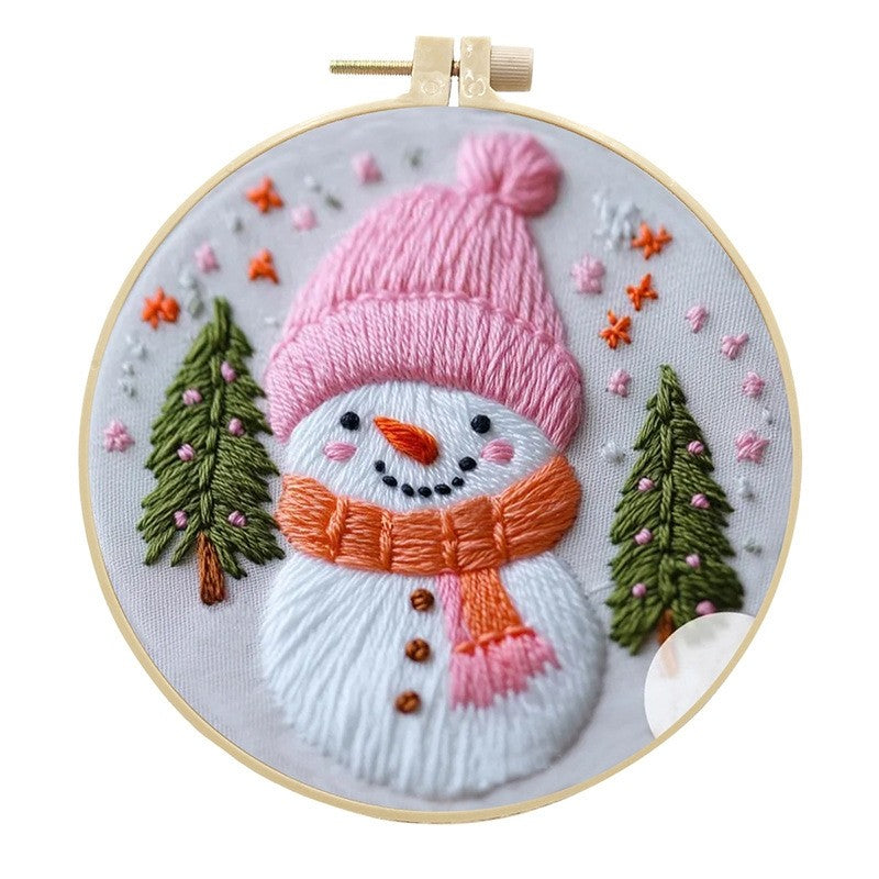 Pink Holiday Embroidery Kit