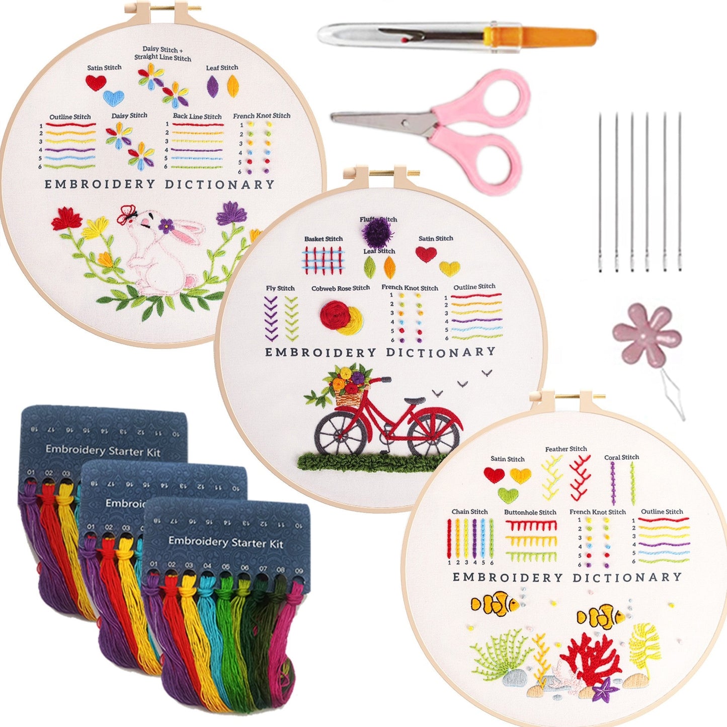 Stitch Sampler Embroidery Start Kit