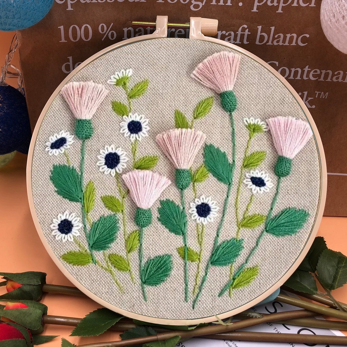 Flower Beginner Hand Embroidery Kit