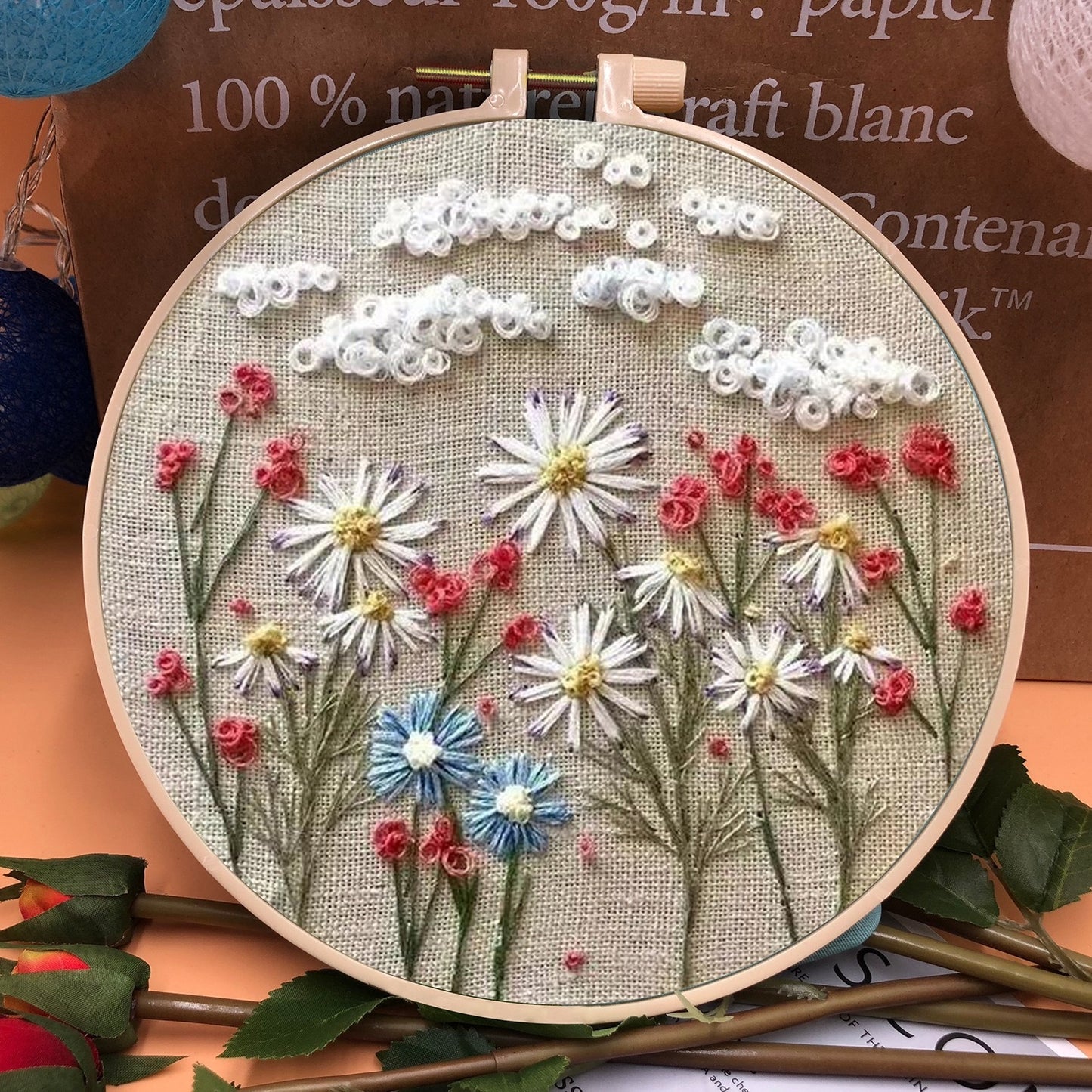 Flower Beginner Hand Embroidery Kit