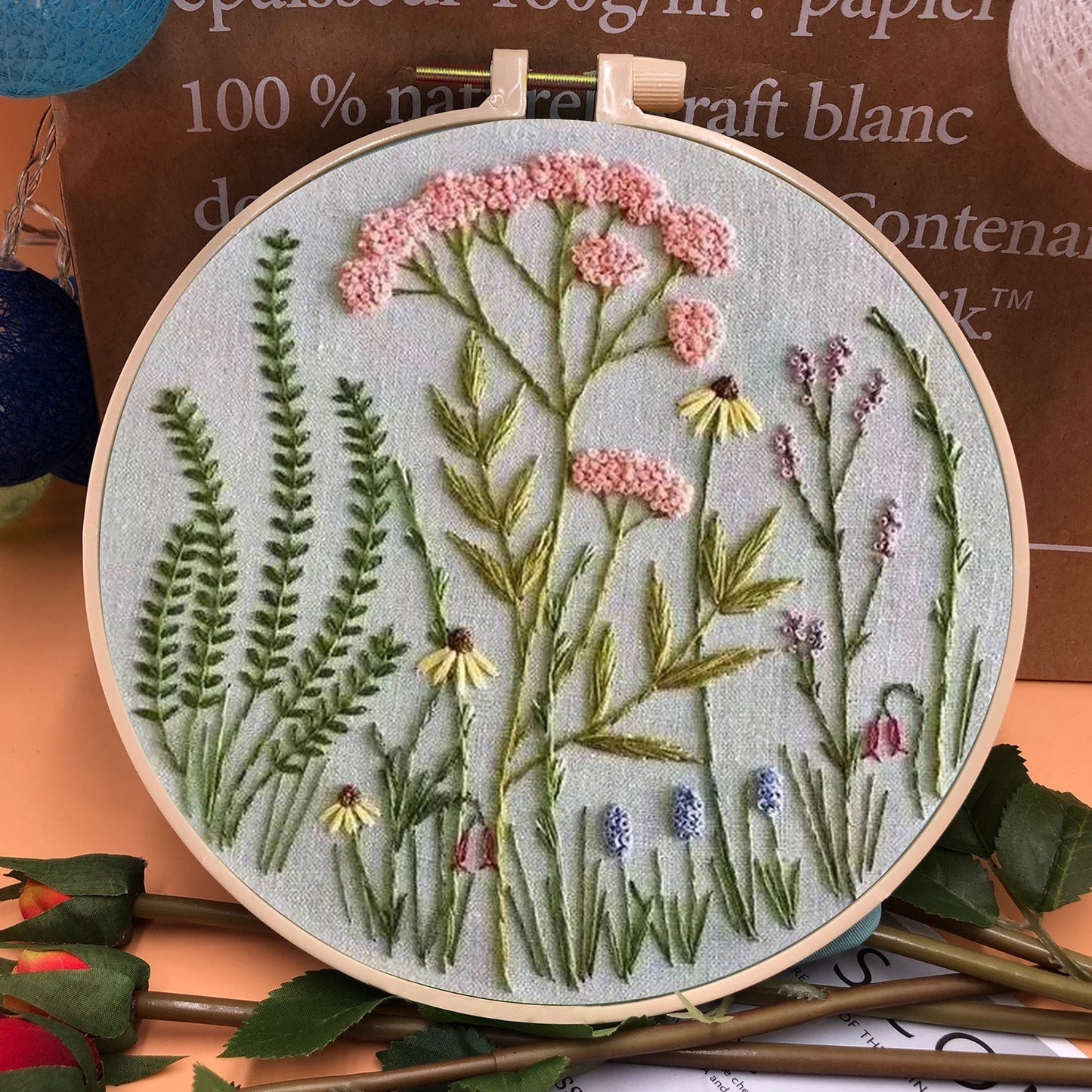 Flower Beginner Hand Embroidery Kit