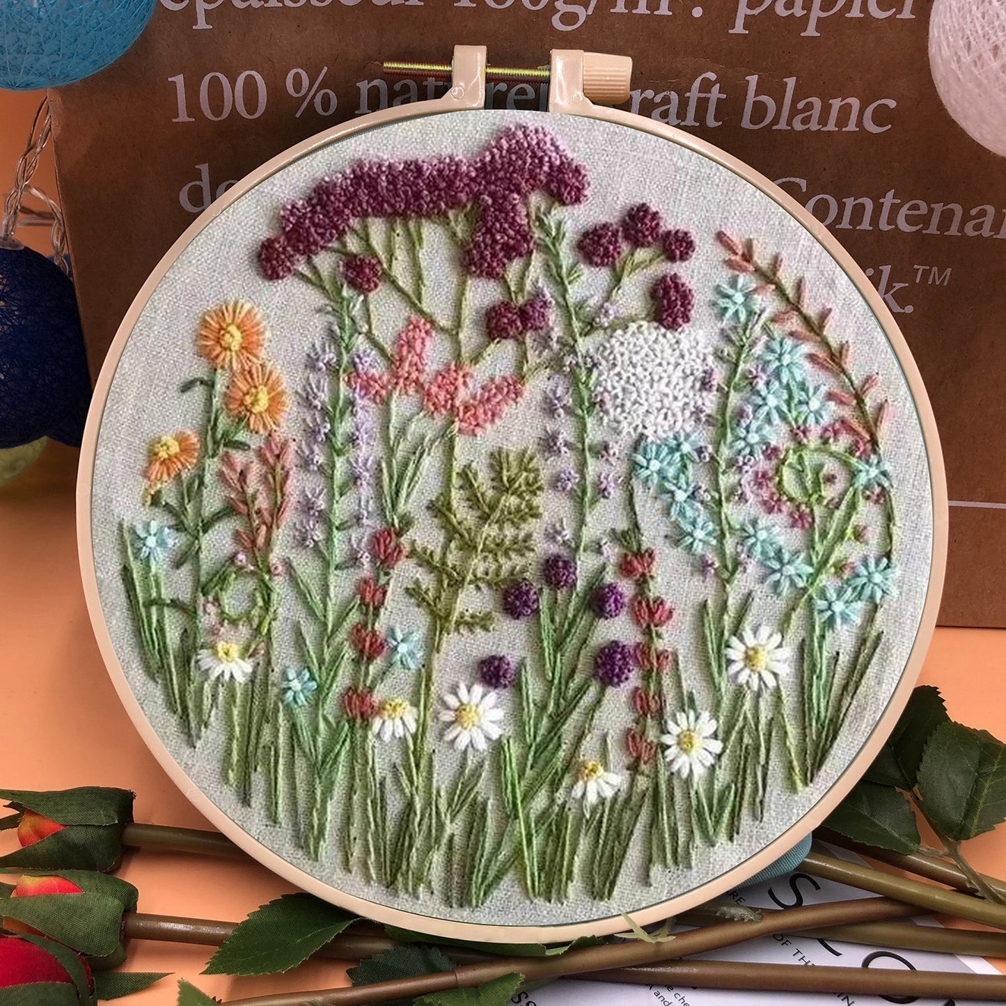 Flower Beginner Hand Embroidery Kit