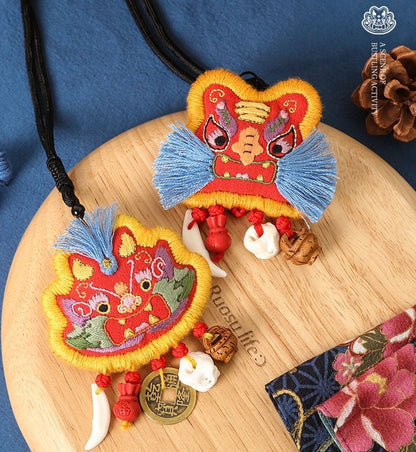 Lucky Tiger Lucky Amulet Charm | Beginner DIY Embroidery Kit