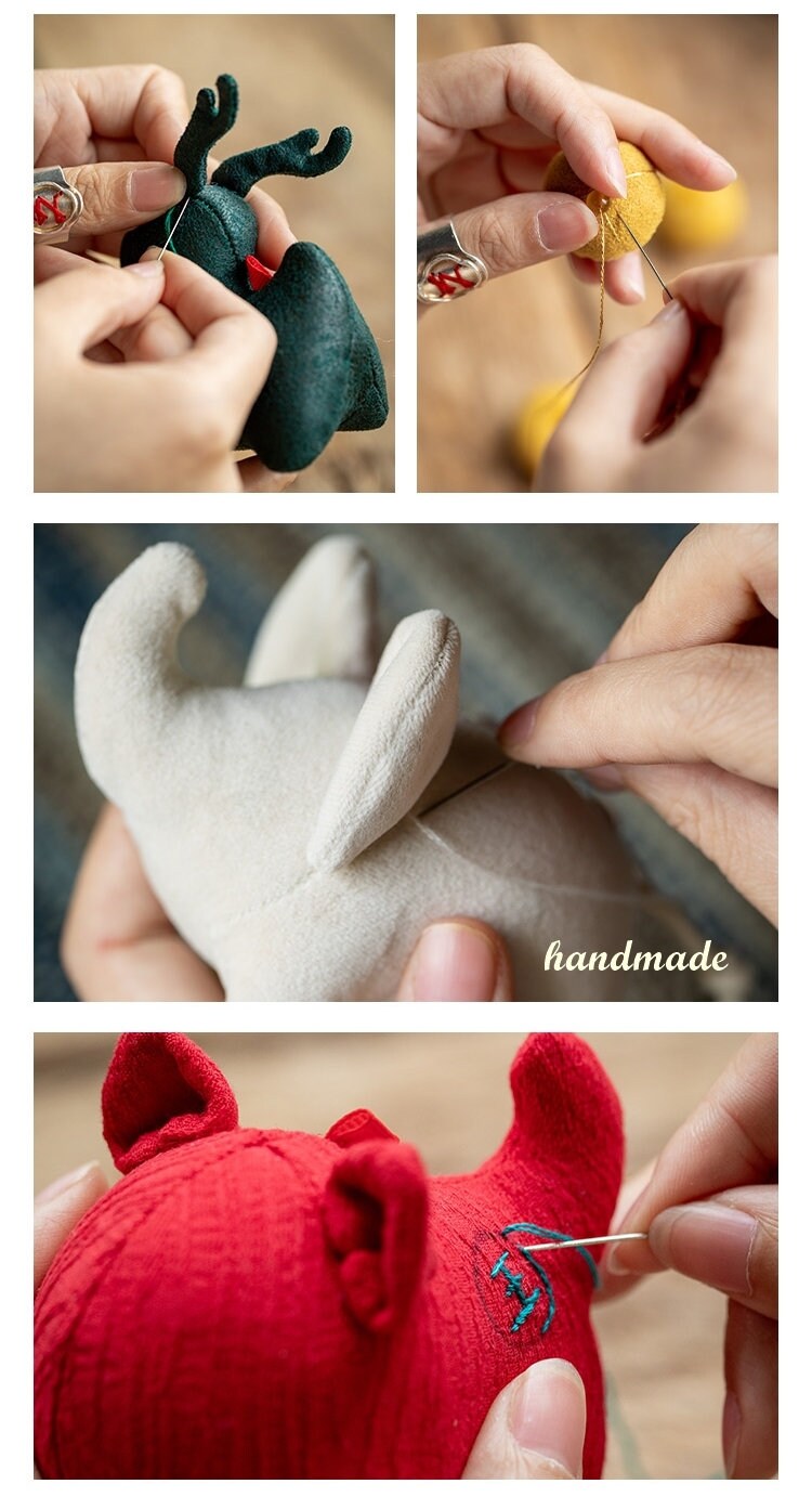 Auspicious Animals Sachet | DIY Embroider Kit