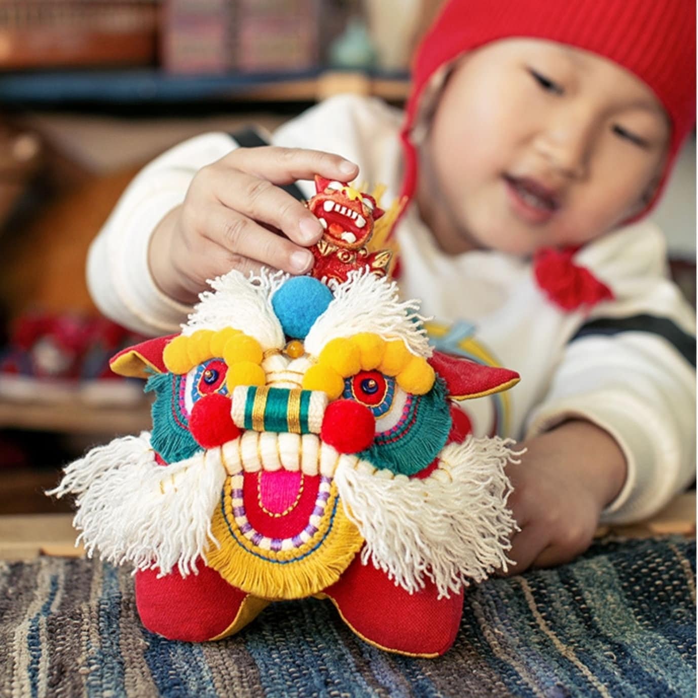 Auspicious Animals Embroidered Doll | Finished