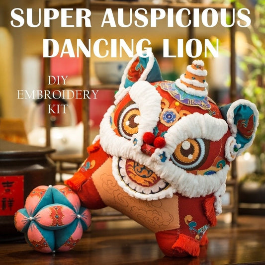 Super Dancing Lion - DIY Embroidery Kit