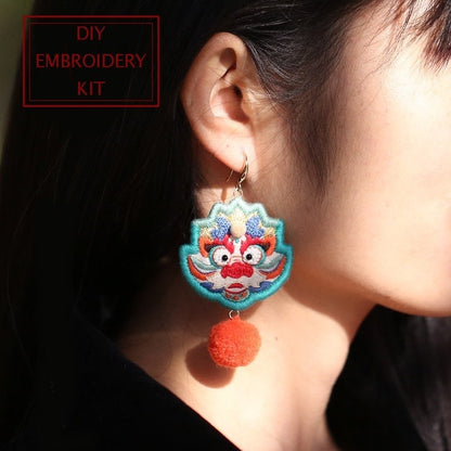 Dragon Earrings | DIY Embroidery Kit