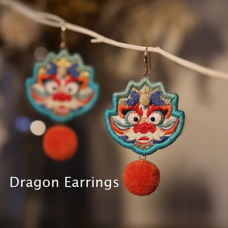 Dragon Earrings | DIY Embroidery Kit