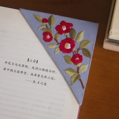 Floral Page Corner Bookmark Embroidery Kit