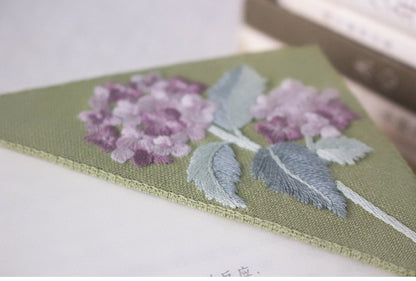 Floral Page Corner Bookmark Embroidery Kit