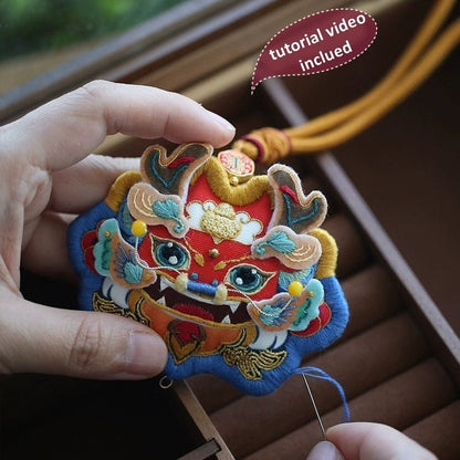 Dragon & Tiger Amulet, DIY Embroidery Kit