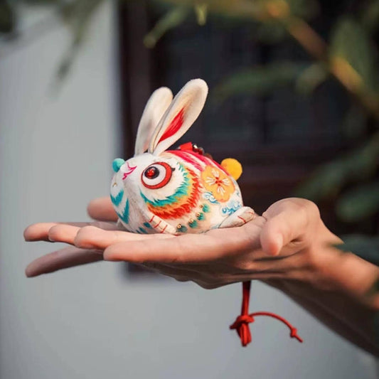 Rabbit Amulet Hand-embroidered Fortune Charm