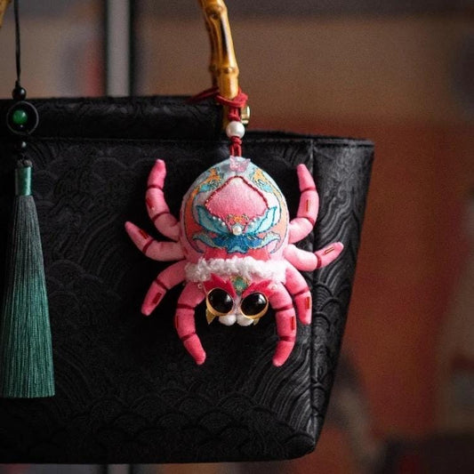 Pink Spider Amulet DIY Embroidery Kit